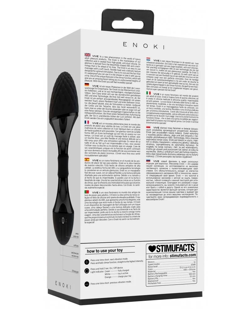 Stimulateur De Clitoris Enoki Vive 12.5cm Noir 8 Stimulateur De Clitoris Enoki Vive 12.5cm Noir – Image 6