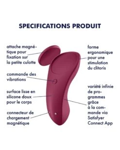 Stimulateur De Clitoris Sexy Secret - Panty Vibrator Satisfyer -Magasin De Jouets Sexuels stimulateur de clitoris sexy secret panty vibrator satisfyer 1