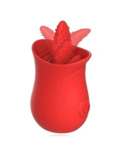 Stimulateur De Clitoris Tongue Flower Rouge