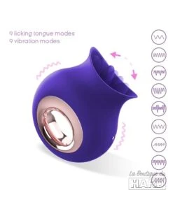 Stimulateur Vibrant Licking Tongue Violet -Magasin De Jouets Sexuels stimulateur vibrant licking tongue violet 3