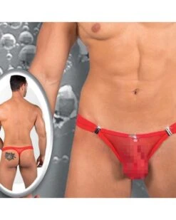 String Détachable En Tulle Rouge - 7304 - Eros Veneziani -Magasin De Jouets Sexuels string detachable en tulle rouge 7304 eros veneziani 1
