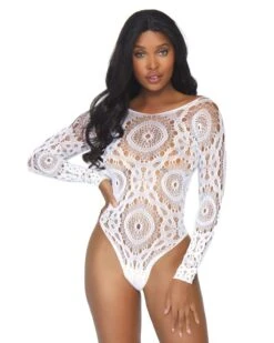 Body String Imitation Crochet - Leg Avenue -Magasin De Jouets Sexuels teddy dentelle manche longue 3