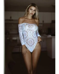 Body String Imitation Crochet - Leg Avenue -Magasin De Jouets Sexuels teddy dentelle manche longue 5