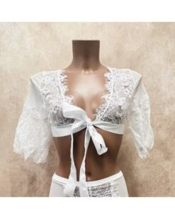 Top Dentelle à Cils à Nouer - Eros Veneziani -Magasin De Jouets Sexuels top dentelle a cils a nouer eros veneziani 2