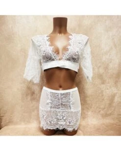 Top Dentelle à Cils à Nouer - Eros Veneziani -Magasin De Jouets Sexuels top dentelle a cils a nouer eros veneziani 4