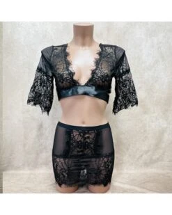 Top Dentelle à Cils à Nouer - Eros Veneziani -Magasin De Jouets Sexuels top dentelle a cils a nouer eros veneziani 6