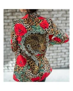 Veste Imprimé Léopard Et Strass -Magasin De Jouets Sexuels veste imprimes leopard et strass 1