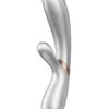 Vibro Rabbit Connecté Hot Lover Satisfyer 20 X 3cm Silver -Magasin De Jouets Sexuels vibro rabbit connecte hot lover satisfyer 20 x 3cm silver
